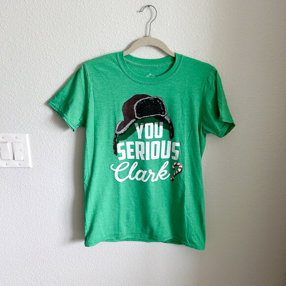 "You Serious Clark?" Green Christmas National Lampoon's Christmas Vacation Tee - Picture 5 of 8